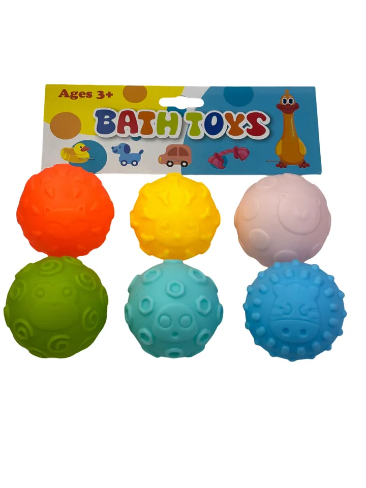 Baby Bath Toys, Soft Rubber Grab Balls, Manhattan Sensory Massage Ball For Infants. Super-Transparent PVC Card Holder wholesale from Qili Toys