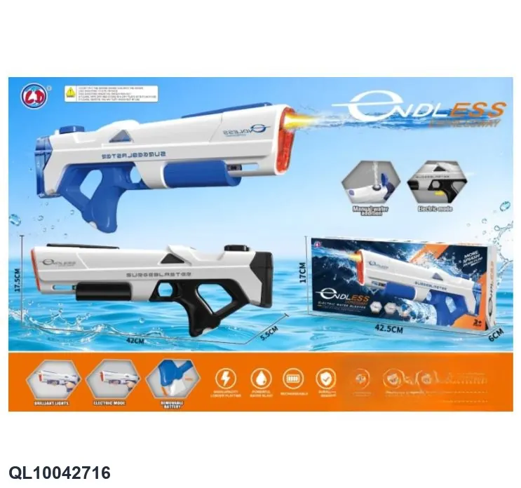 Electric Light Water Gun (manual-automatic) Color Box wholesale from Qili Toys