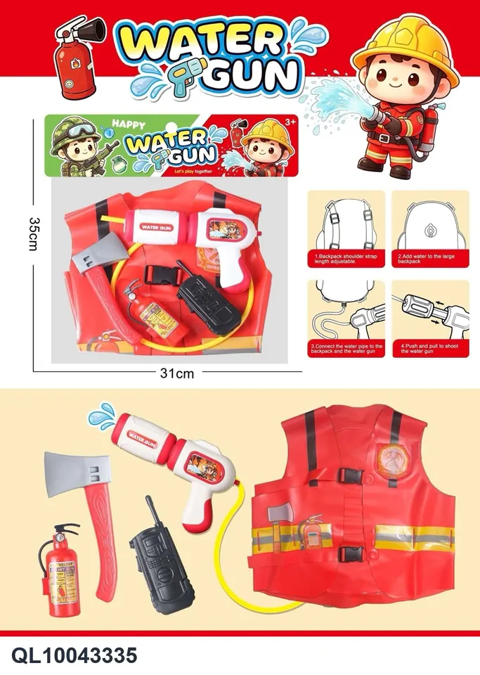 Fire Tactical Vest Water Gun Set Bagged Pack wholesale from Qili Toys