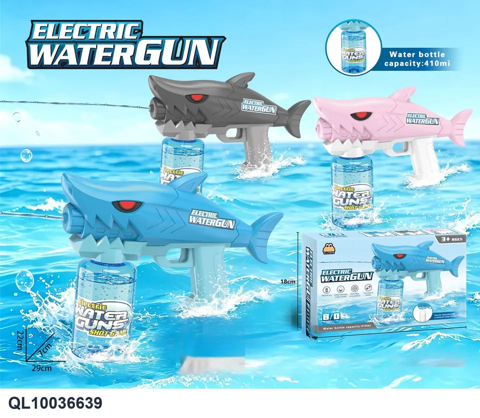 Shark Burst Electric Water Gun (battery model) Color Box wholesale from Qili Toys
