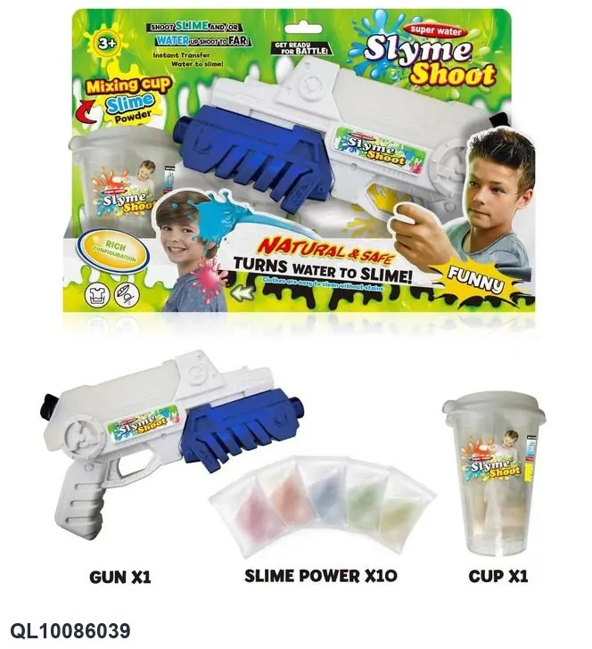 Slime Colorful Mud (10 packs/bottles of multi-colored gel powder, water gun color box set) Color Box wholesale from Qili Toys