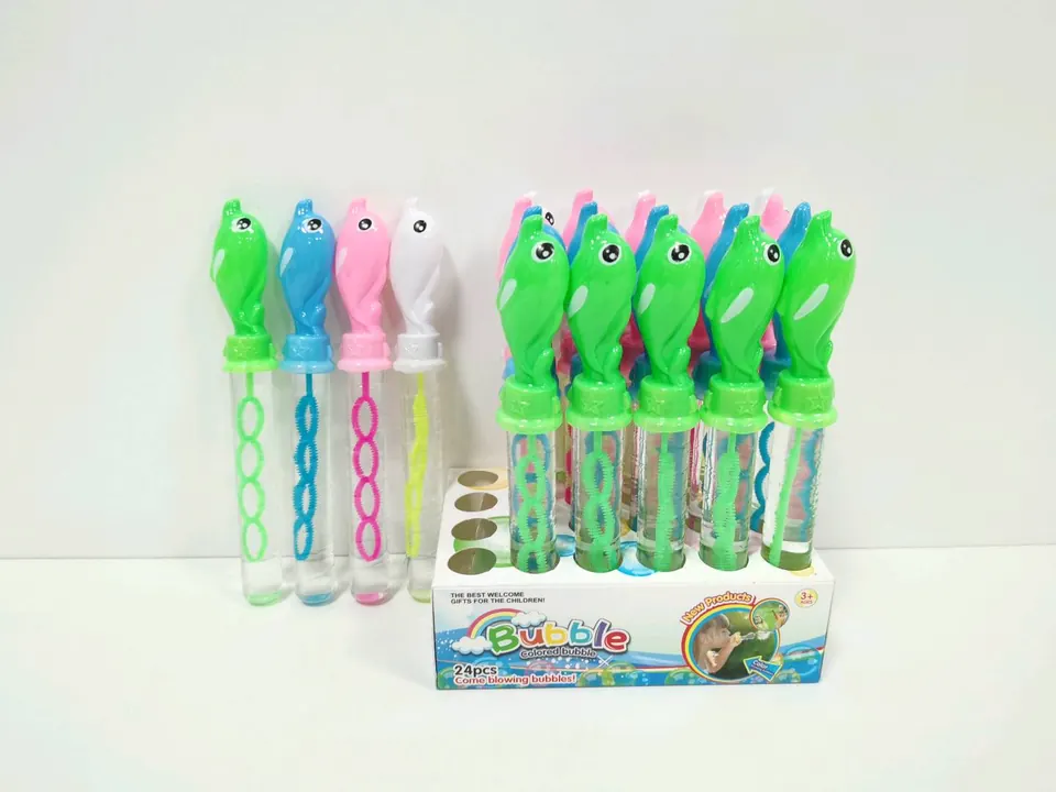 Dolphin Bubble Wand (24pcs single price) Display Box wholesale from Qili Toys