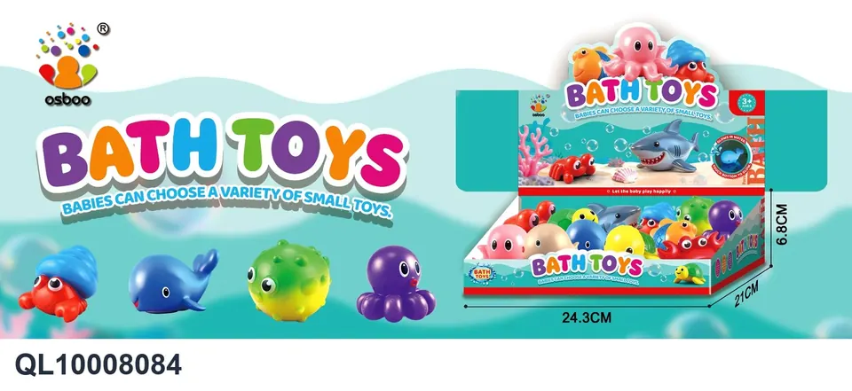 Vinyl Water-Playing Marine Animals Display Box wholesale from Qili Toys