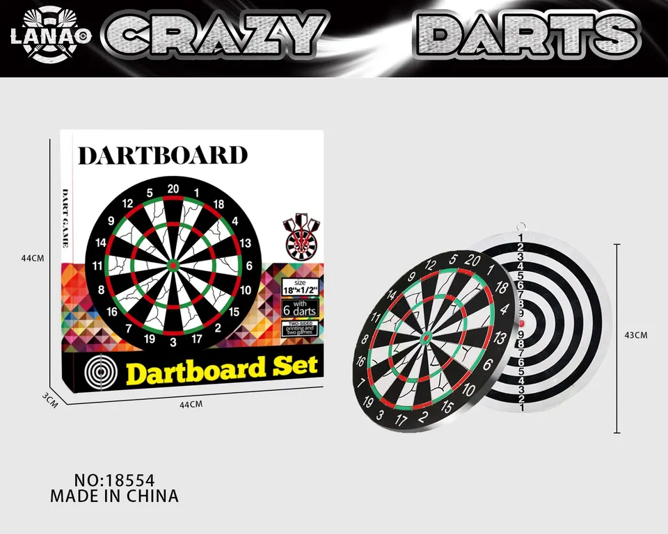 18 Inch Flocked Dart Set Color Box wholesale from Qili Toys