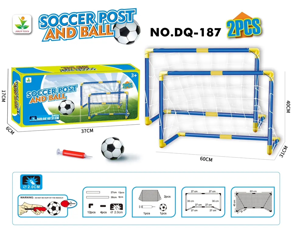 2 Sets Of Football Goals 60CM (36pcs, mobile football goals football field folding football goals football games outdoor sports toys) Color Box wholesale from Qili Toys