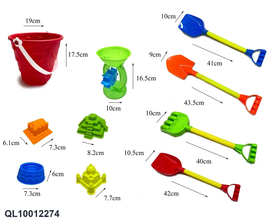 Beach Bucket 10PCS Hang Card + Mesh Bag wholesale from Qili Toys