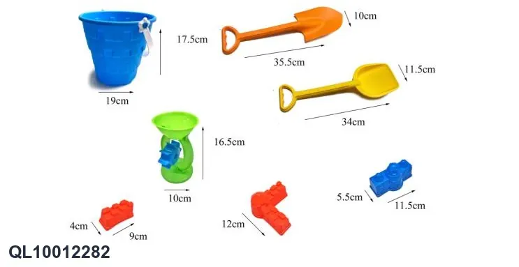 Beach Bucket 7PCS Hang Card + Mesh Bag wholesale from Qili Toys