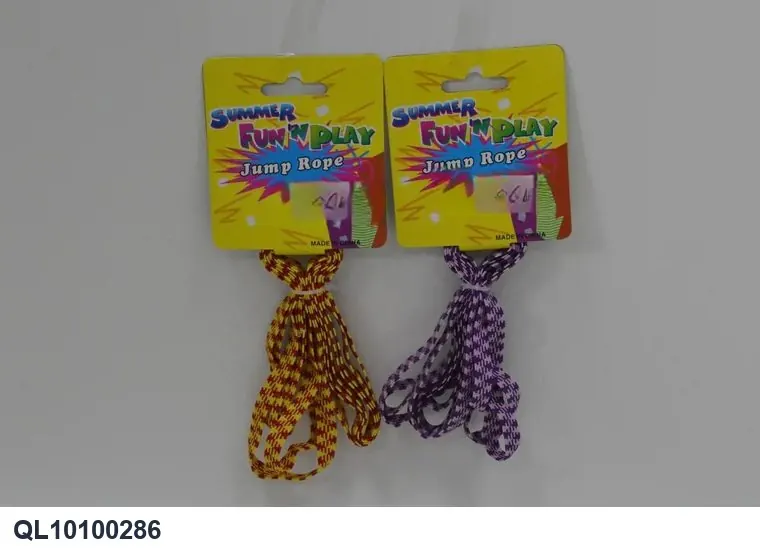 Chinese-Style Jump Rope With Two-Colored Rubber Bands, Length 1 Meter. Hang Card wholesale from Qili Toys