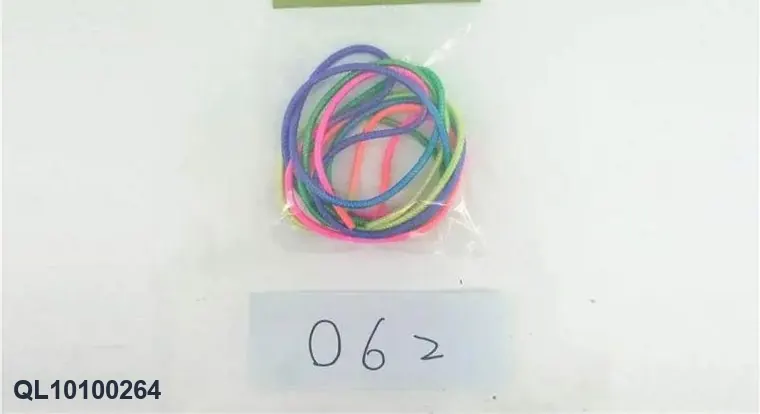 Chinese-Style Jump Rope, With Seven-Color Rubber Cord, 0.4 Meters Long. Bagged Pack wholesale from Qili Toys