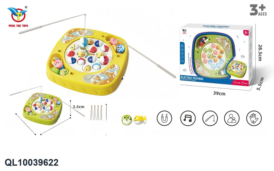 Electric Music Fishing Dish (magnetic suction) Window Box wholesale from Qili Toys