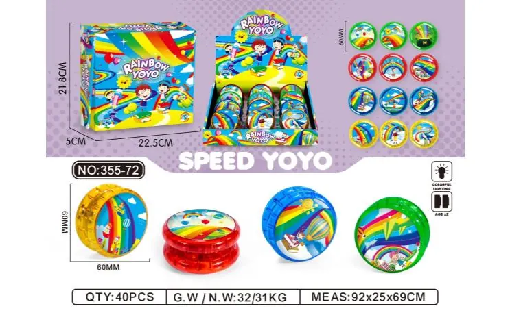Rainbow Yo-Yo (12pcs whole box price) Display Box wholesale from Qili Toys