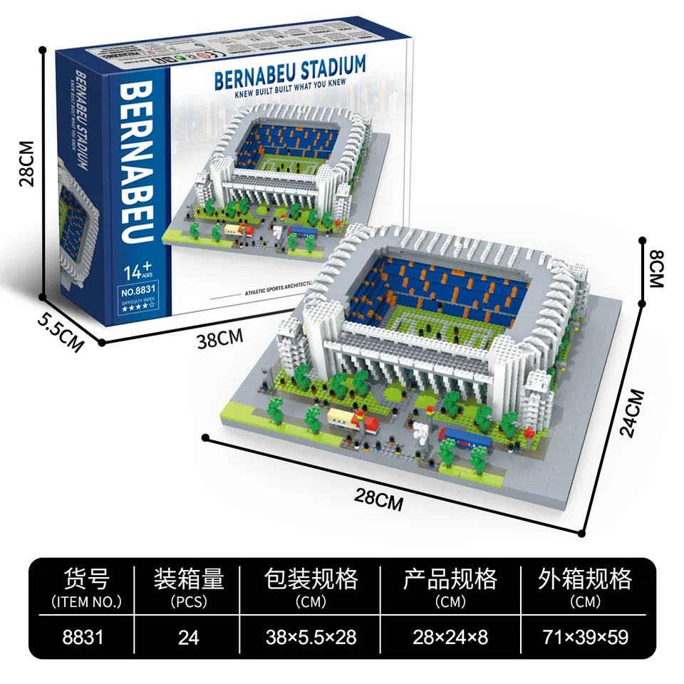 Real Madrid Football Stadium Color Box wholesale from Qili Toys