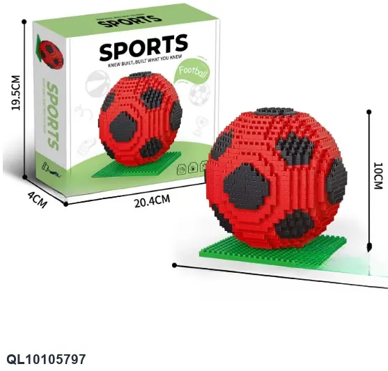 Soccer Ball (red, with base plate) Airplane Box wholesale from Qili Toys