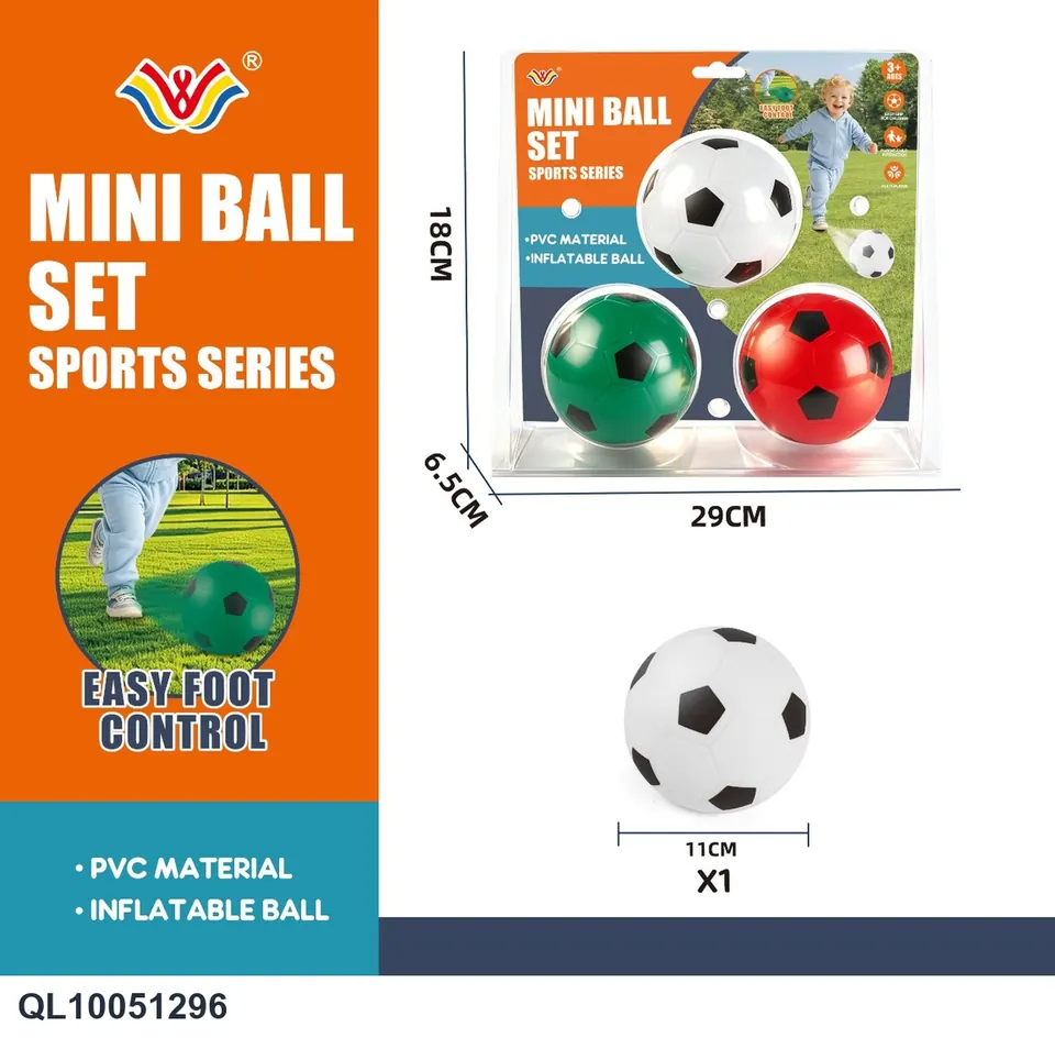Tricolor Football Set Double Blister wholesale from Qili Toys