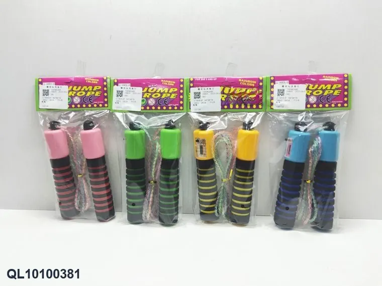 Two-Color Rubber Jump Rope (mixed colors) Header Bag wholesale from Qili Toys