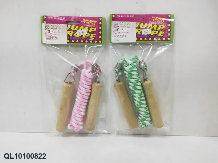 Wooden Handle Jump Rope Spring Header Bag wholesale from Qili Toys