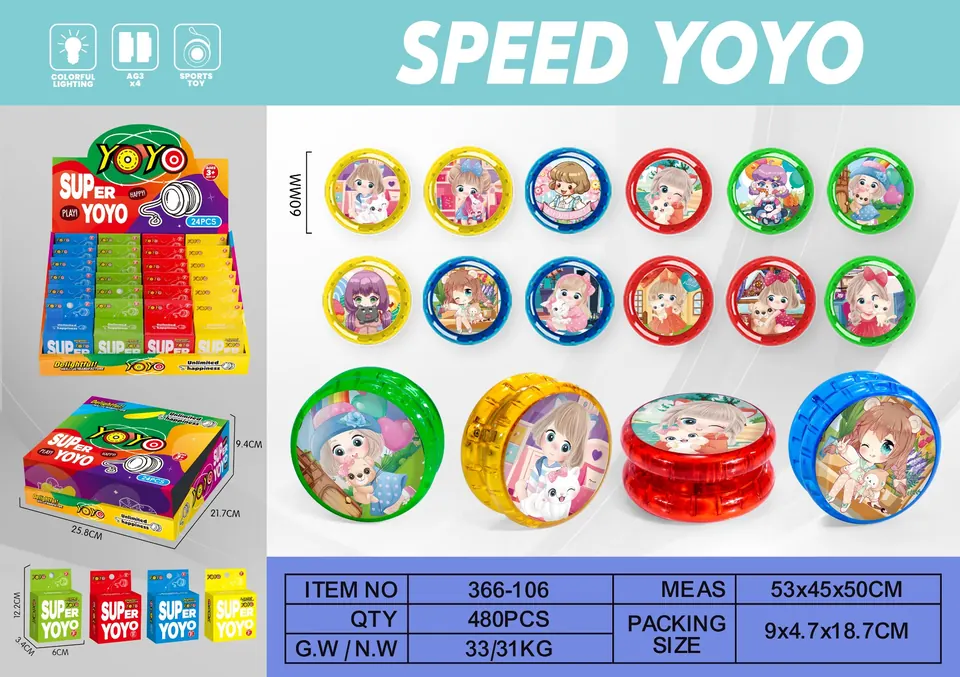 Anime Girl Yo-Yo (24pcs single price) Display Box wholesale from Qili Toys