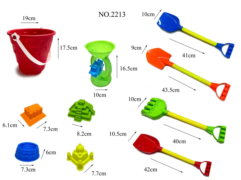 Beach Bucket 10PCS Hang Card + Mesh Bag wholesale from Qili Toys