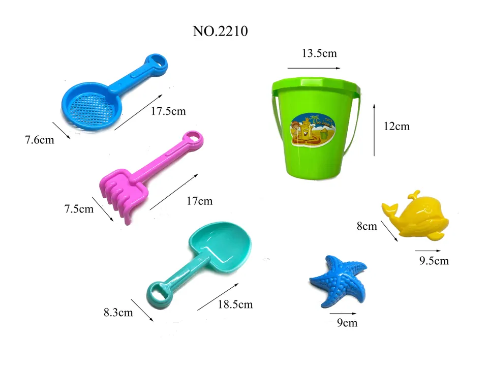 Beach Bucket 6PCS Hang Card + Mesh Bag wholesale from Qili Toys