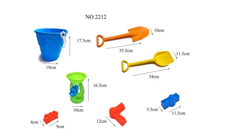 Beach Bucket 7PCS Hang Card + Mesh Bag wholesale from Qili Toys