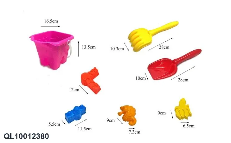 Beach Bucket 7PCS Hang Card + Mesh Bag wholesale from Qili Toys