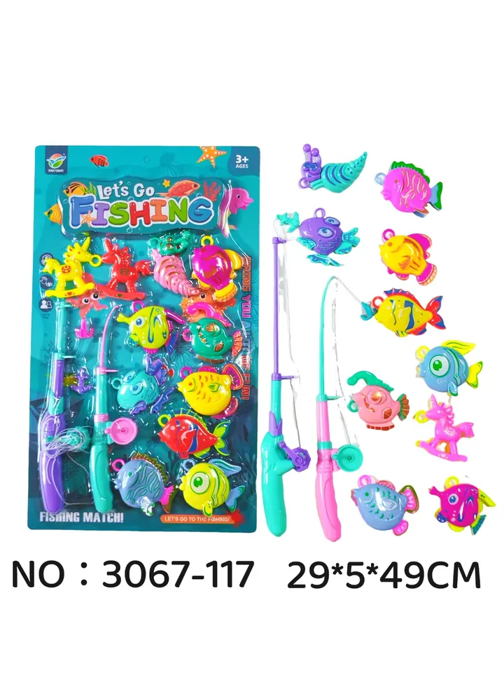 Double Pole Cute Magnetic Fishing Game Blister Board wholesale from Qili Toys