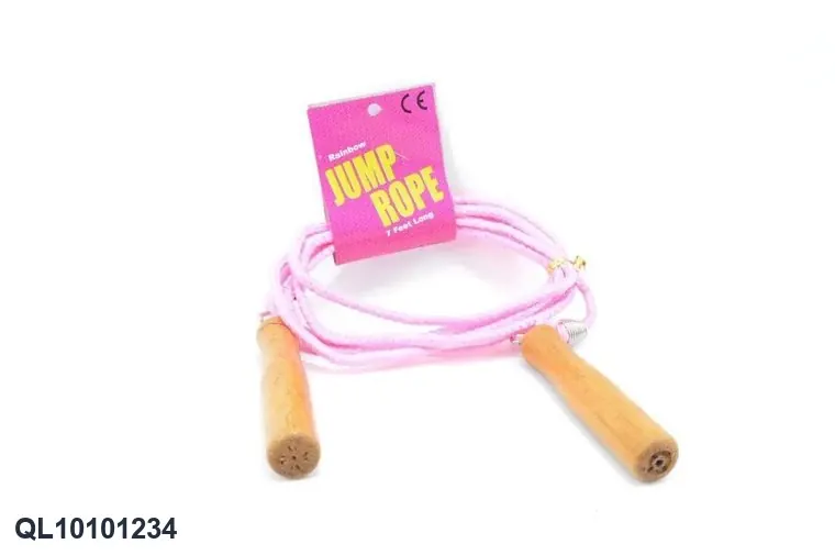 Golden Dot Jump Rope / Metal Spring / Center Pin / Head / Solid Handle Hang Card wholesale from Qili Toys