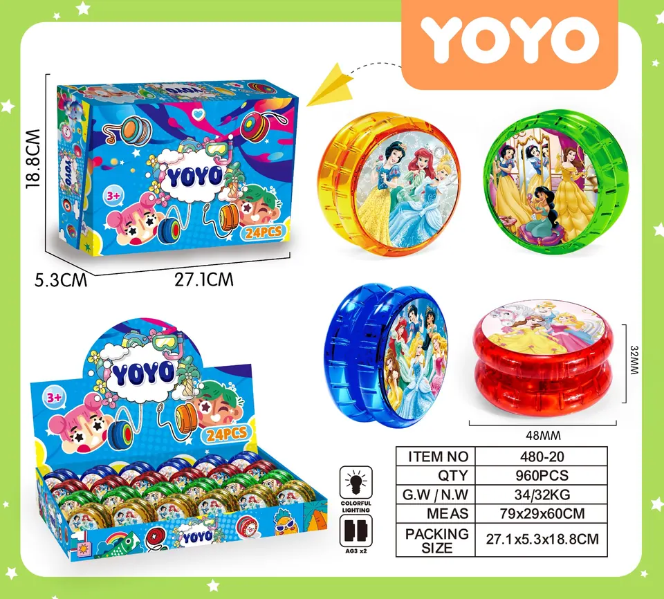 Princess Yo-Yo (24pcs single price) Display Box wholesale from Qili Toys