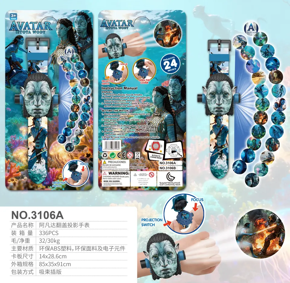 Avatar Flip Projection Watch Insert Card + Blister wholesale from Qili Toys