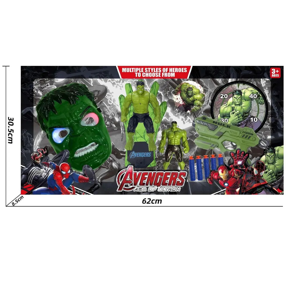 Avengers Hulk Glowing Mask + Gloves + Gun Gift Box wholesale from Qili Toys