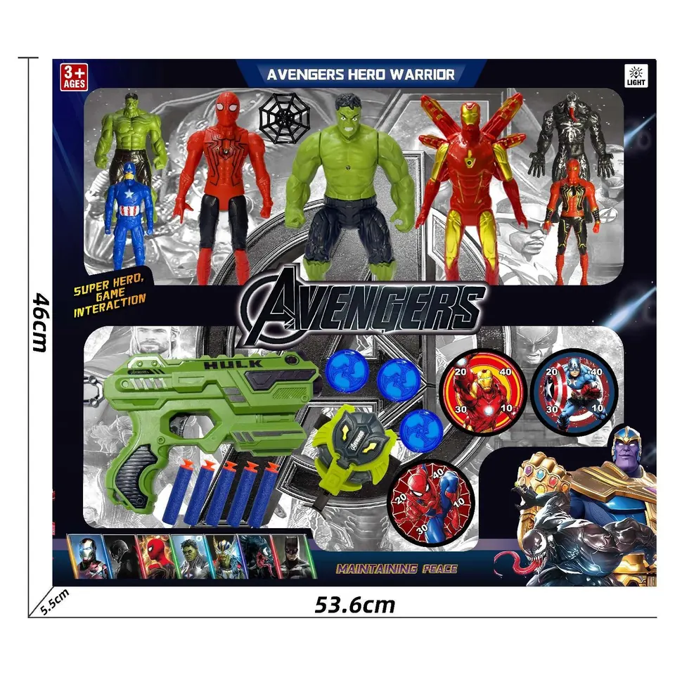 Avengers Hulk*7 Shooting Battle Color Box wholesale from Qili Toys