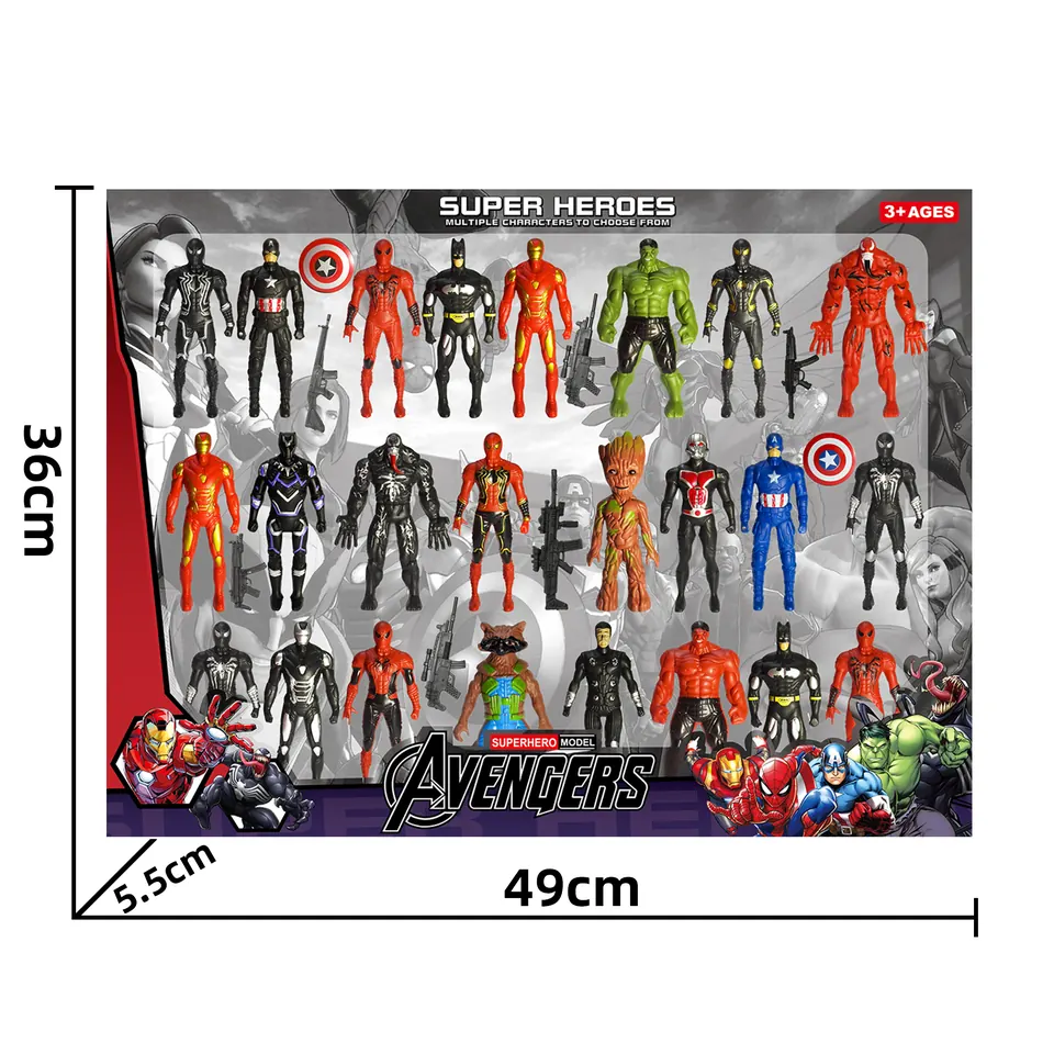 Avengers (color box) 24 People Fighting With Guns Color Box wholesale from Qili Toys
