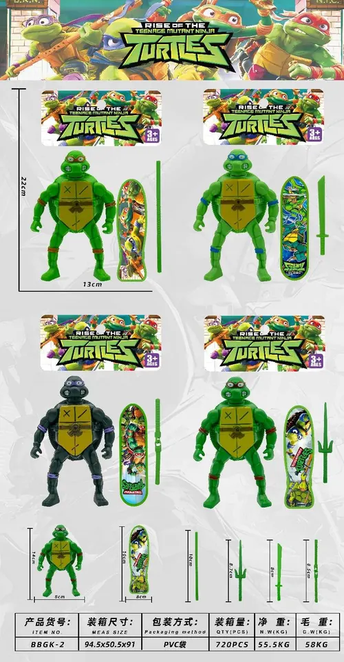 Big Teenage Mutant Ninja Turtle (weapon with skateboard) PVC Bag wholesale from Qili Toys