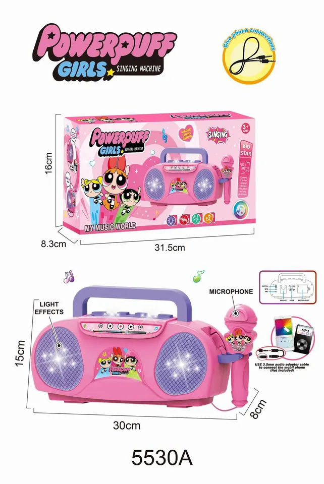 Stunning Light Singing Machine With Microphone (powerpuff girls) Sealed Box wholesale from Qili Toys