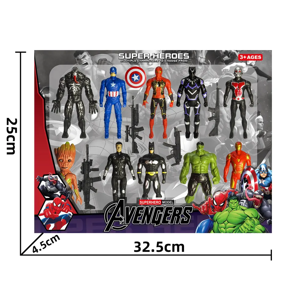 Avengers (color box) 10 People Fighting With Guns Color Box wholesale from Qili Toys
