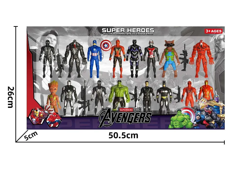 Avengers (color box) 16 People Fighting With Guns Color Box wholesale from Qili Toys