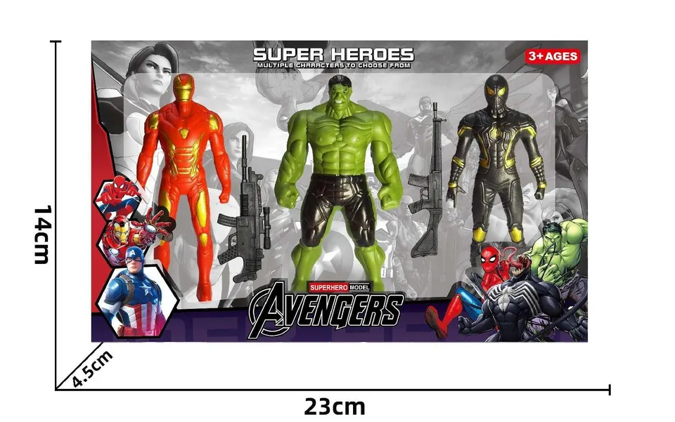 Avengers (color box) 3-Person Gun Fighting Set A Color Box wholesale from Qili Toys