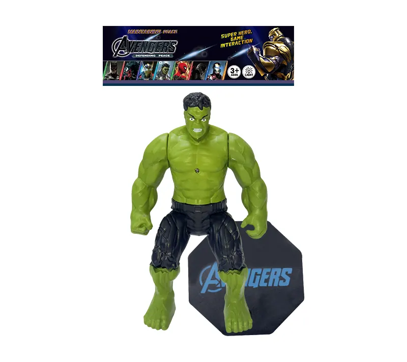 Hulk/With Lights + Chassis (head and hands and feet can be moved) PVC wholesale from Qili Toys
