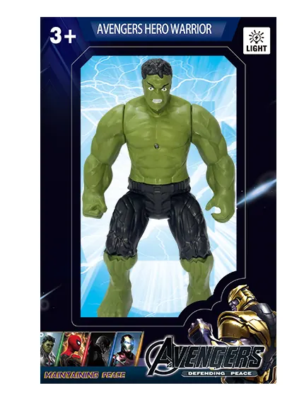 Hulk/With Lights (head, hands and feet movable) Color Box wholesale from Qili Toys