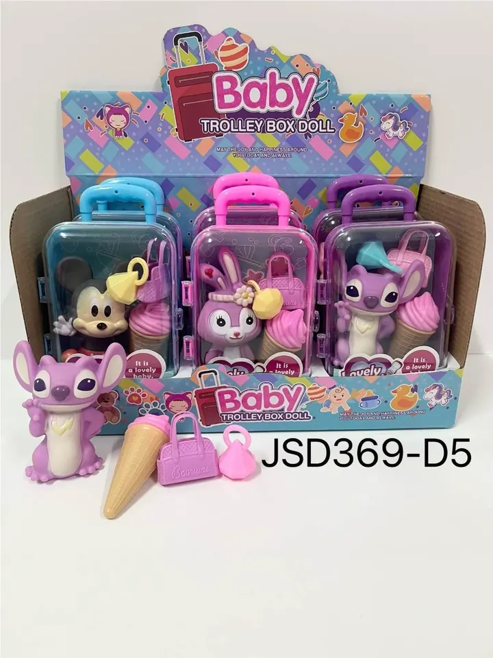 Set Of 6 "Sturdy" Enamel Lunchboxes With Pull-Out Handles, Each With Different Accessories (price per box). Display Box wholesale from Qili Toys
