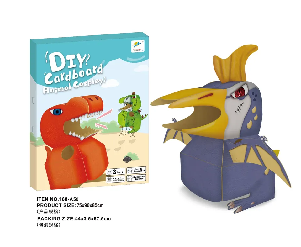 3D Jigsaw Puzzle - Dinosaur Animal Figures Set (10 pcs) Color Box wholesale from Qili Toys