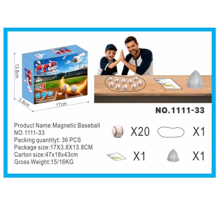 Baseball Magnetic Chess (20 baseballs plus magnets)