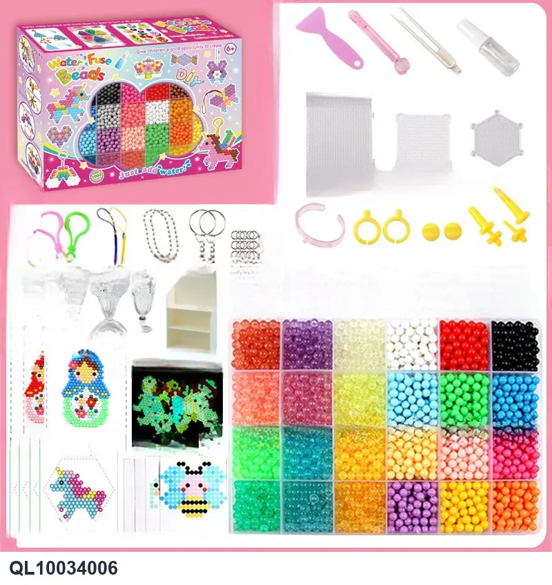 Children's DIY Handmade Toys, Luminous Water Mist Magic Beads Set, Water-Soluble Beads, Bean Water Mist Bead Puzzle, Keychain Pendant Ornaments - Russian Matryoshka Doll Color Box wholesale from Qili Toys