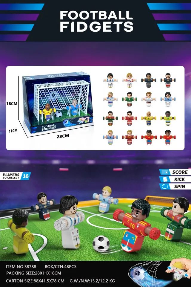 <Desktop Game Decompression Football Series> 2 Players With 1 Ball And 1 Goal Display Box Packaging 7 Mixed Packages Display Box wholesale from Qili Toys