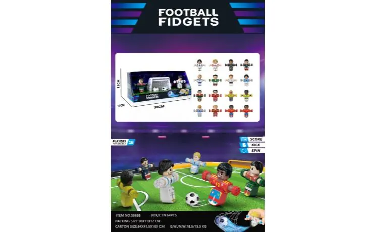 <Desktop Game Decompression Football Series> 2 Players With 2 Goals And 2 Goals Display Box Packaging 7 Mixed Packages Display Box wholesale from Qili Toys