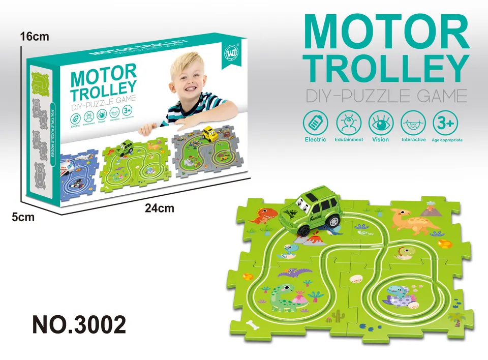 Dinosaur Puzzle Set (5 pieces) Color Box wholesale from Qili Toys
