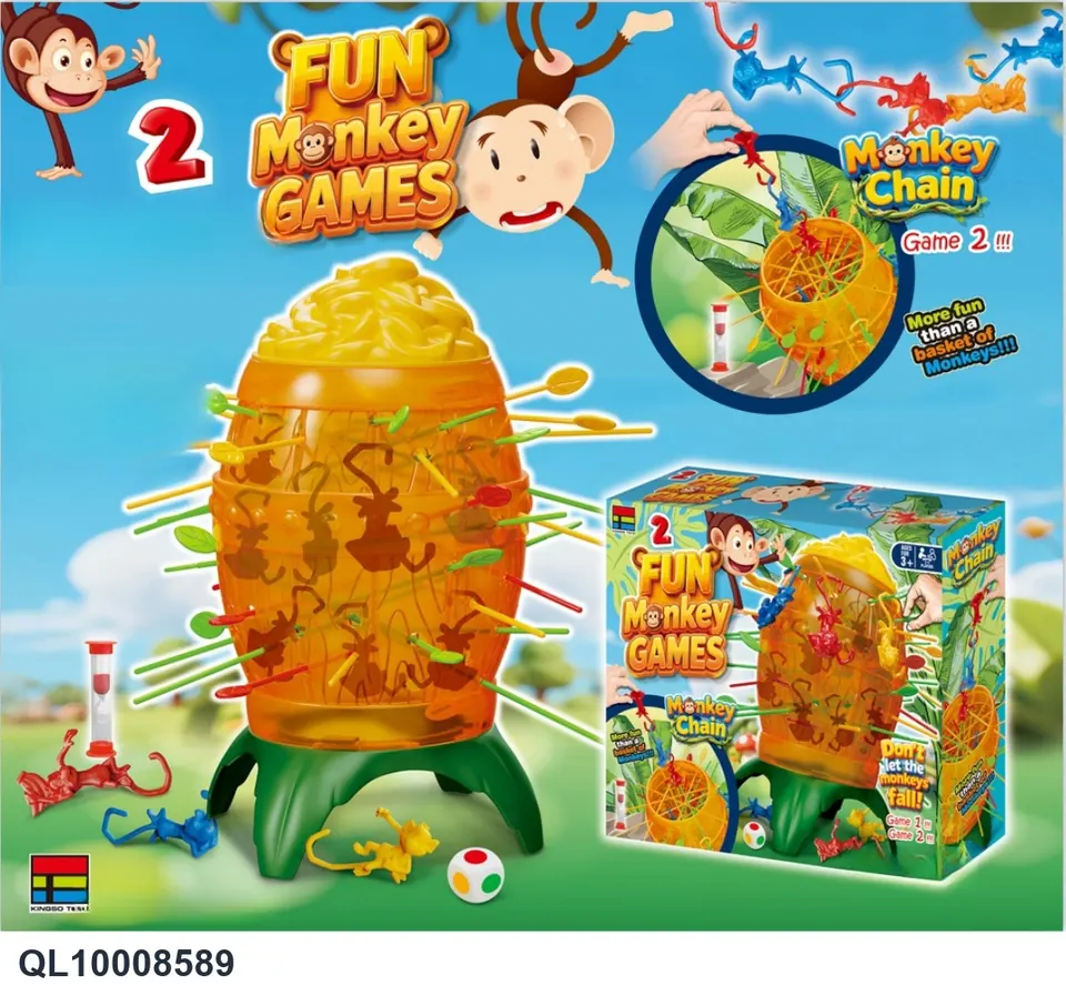 Large Tumbling Monkeys Pick-A-Stick Game 2-In-1 Color Box wholesale from Qili Toys
