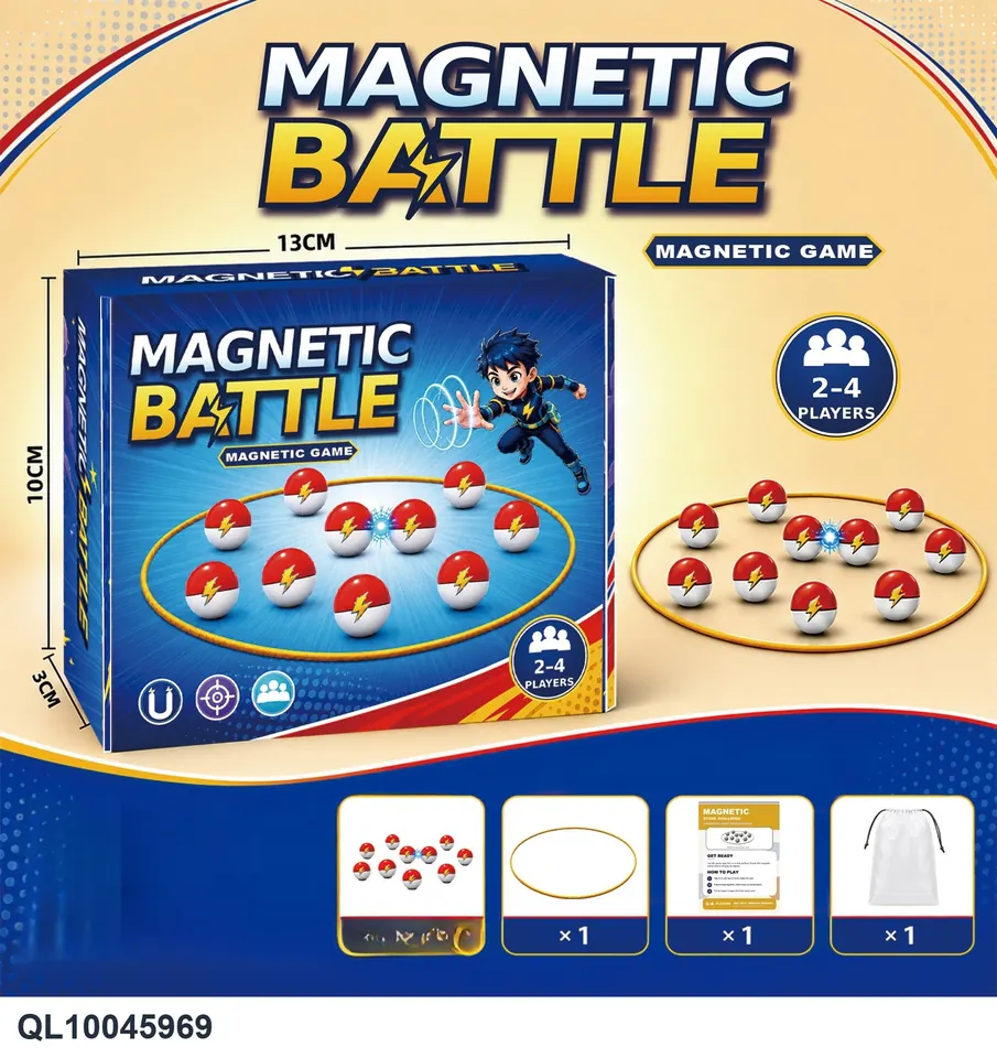 Poke Ball ABS Injection Magnetic Battle Chess (20 pieces) Color Box wholesale from Qili Toys