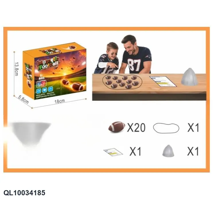 Rugby Magnetic Chess (20 rugby plus magnets) Sealed Box wholesale from Qili Toys