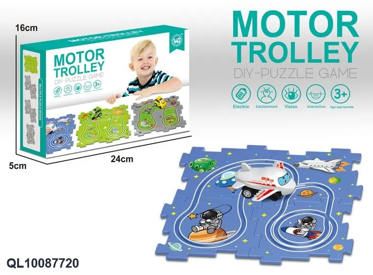 Space-Themed Jigsaw Puzzle, 5 Pieces Color Box wholesale from Qili Toys